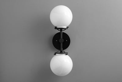 SCONCE MODEL No. 5584- Industrial Wall Lights with a White finish. Designed and produced by newwineoldbottles at Peared Creation