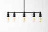 CHANDELIER MODEL No. 5263- Industrial dining room lights with a 14.5" total w/ 6"rod finish. Designed and produced by newwineoldbottles at Peared Creation