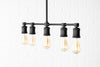 CHANDELIER MODEL No. 5263- Industrial dining room lights with a 14.5" total w/ 6"rod finish. Designed and produced by newwineoldbottles at Peared Creation