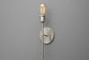 SCONCE MODEL No. 7681- Industrial Wall Lights with a Brushed Nickel finish. Designed and produced by newwineoldbottles at Peared Creation