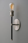 SCONCE MODEL No. 7681- Industrial Wall Lights with a Brushed Nickel/Black finish. Designed and produced by newwineoldbottles at Peared Creation
