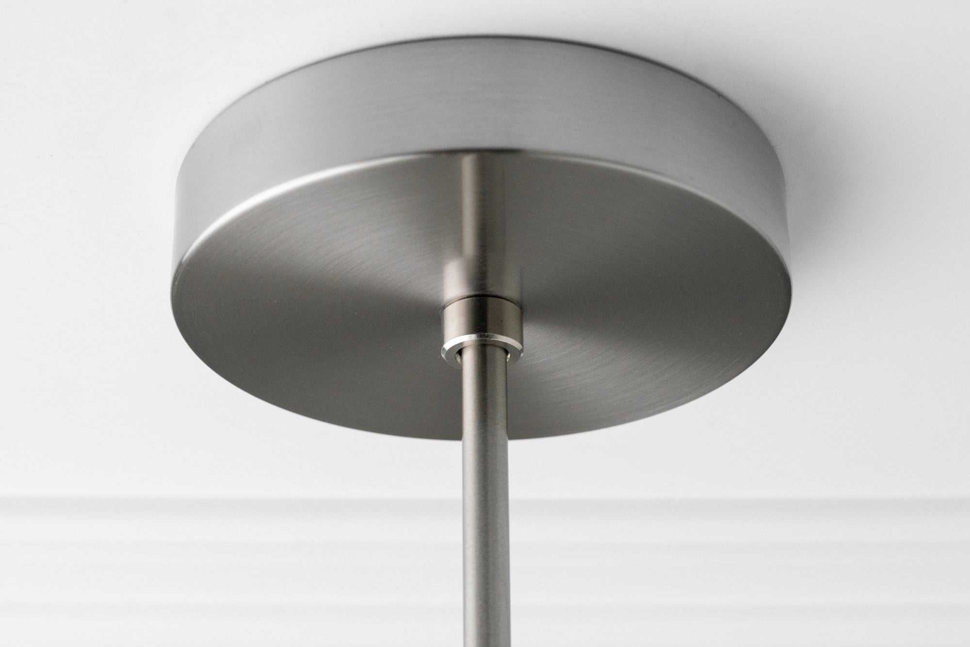 CHANDELIER MODEL No. 6652- Mid Century Modern dining room lights with a Brushed Nickel/Black finish. Designed and produced by MODCREATIONStudio at Peared Creation