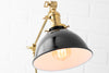 Black Shade - Edison Table Lamp - Brass Swing Arm - Brass Table lamp - Brass Desk Lamp - Brass Reading Light - Vintage Lamp - Model No. 9746