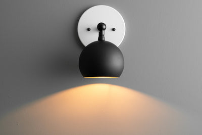 SCONCE MODEL No. 7949- Industrial Wall Lights with a White/Black finish. Designed and produced by newwineoldbottles at Peared Creation