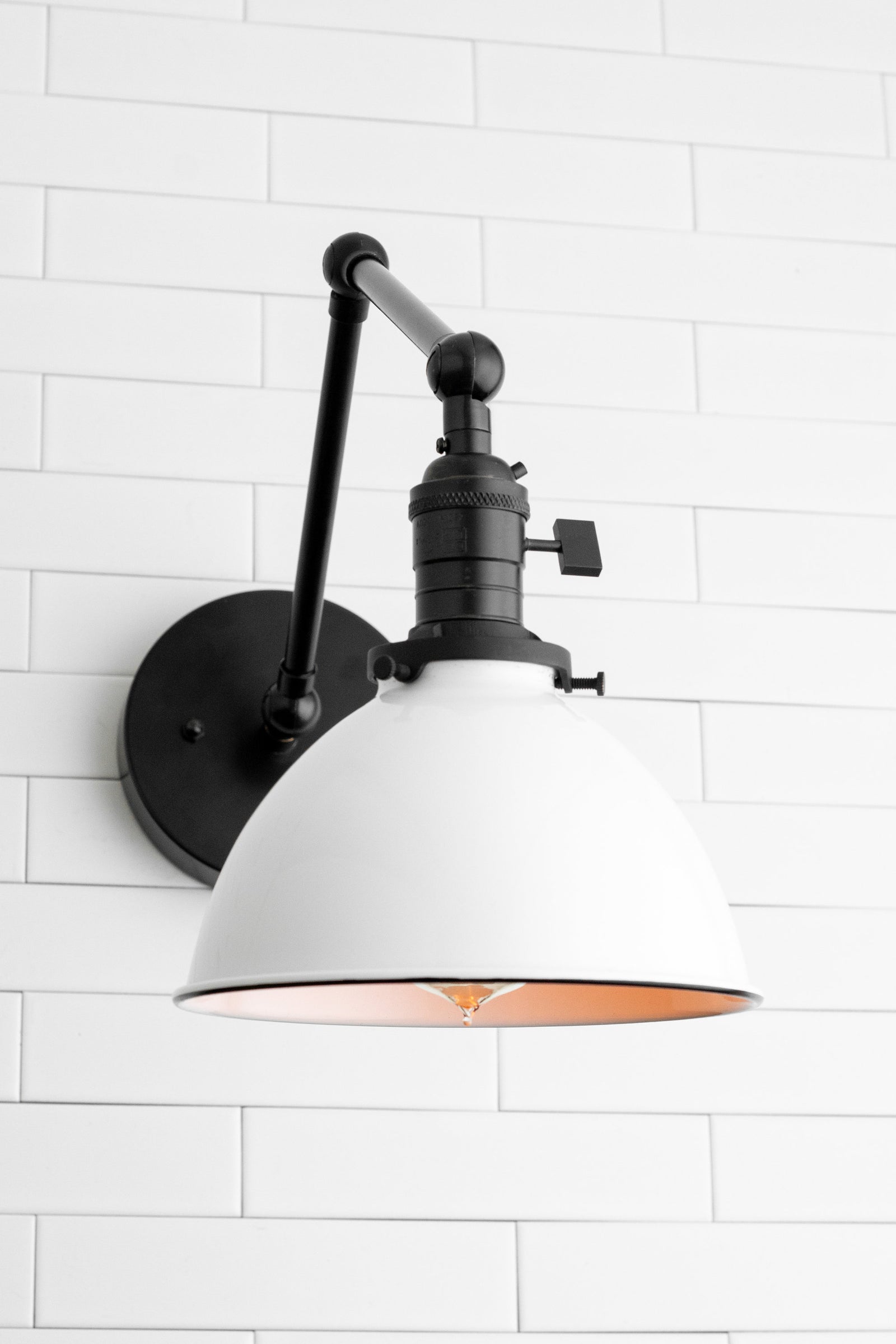 SCONCE MODEL No. 8551- Industrial Wall Lights with a Antique Brass finish. Designed and produced by newwineoldbottles at Peared Creation