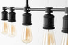 CHANDELIER MODEL No. 5263- Industrial dining room lights with a 14.5" total w/ 6"rod finish. Designed and produced by newwineoldbottles at Peared Creation
