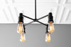 CHANDELIER MODEL No. 1548- Industrial dining room lights with a 14.5" total w/ 6"rod finish. Designed and produced by newwineoldbottles at Peared Creation