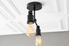 CHANDELIER MODEL No. 8932- Industrial dining room lights with a 14.5" total w/ 6"rod finish. Designed and produced by newwineoldbottles at Peared Creation