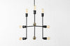 CHANDELIER MODEL No. 1677- Industrial dining room lights with a 30" total w/ 18" rod finish. Designed and produced by newwineoldbottles at Peared Creation