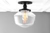 CEILING LIGHT MODEL No. 8605- Industrial Ceiling Lights with a Black finish. Designed and produced by newwineoldbottles at Peared Creation