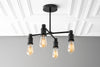 CHANDELIER MODEL No. 1548- Industrial dining room lights with a 14.5" total w/ 6"rod finish. Designed and produced by newwineoldbottles at Peared Creation