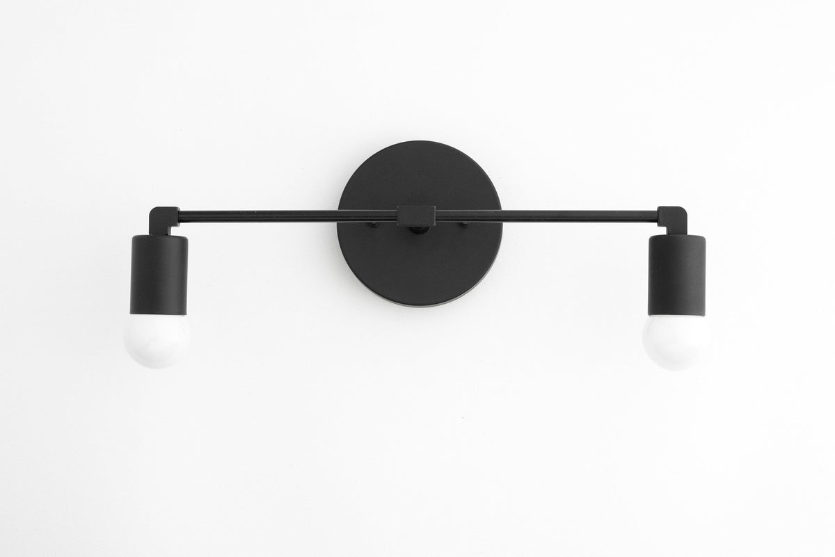 Black & Brass Vanity Light Fixture - Minimalist Lighting - Bathroom Sconce - Vanity Lighting - Wall Light - Model No. 8412