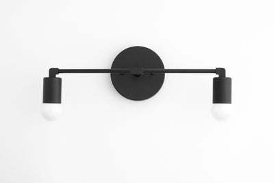 Black & Brass Vanity Light Fixture - Minimalist Lighting - Bathroom Sconce - Vanity Lighting - Wall Light - Model No. 8412