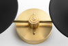 VANITY MODEL No. 8377- Mid Century Modern bathroom lighting with a Brass/Black finish. Designed and produced by MODCREATIONStudio at Peared Creation