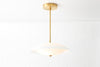 PENDANT MODEL No. 4806-Art Deco hanging light with a Raw Brass finish. Designed and produced by DECOCREATIONStudio at Peared Creation