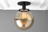 CEILING LIGHT MODEL No. 6016- Industrial Ceiling Lights with a Black/Antique Brass finish. Designed and produced by newwineoldbottles at Peared Creation