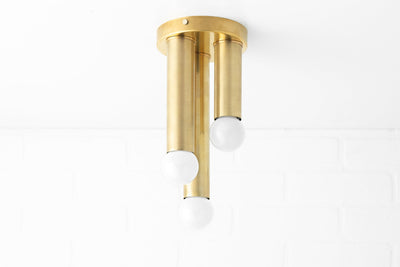 Brass Light Fixture - Modern Light - Modern Light - Mid Century Light - Foyer Lighting - Hallway Light - Ceiling Lamp - Model No. 1838