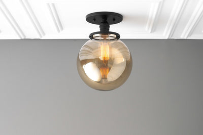 CEILING LIGHT MODEL No. 6016- Industrial Ceiling Lights with a Black finish. Designed and produced by newwineoldbottles at Peared Creation