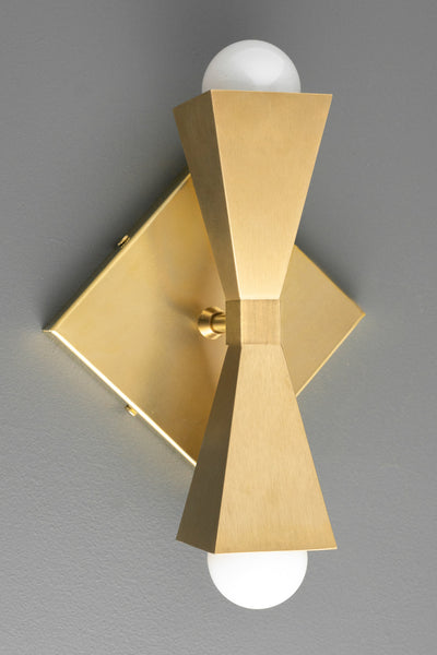 SCONCE MODEL No. 2046-Art Deco Wall Lights with a Raw Brass finish. Designed and produced by DECOCREATIONStudio at Peared Creation