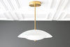 Frosted Glass Pendant Light - Kitchen Lighting - Soft Lighting - Hanging Lamp - Brass Pendant Light - Model No. 4806