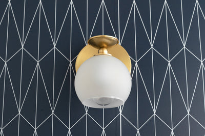 SCONCE MODEL No. 9120-Art Deco Wall Lights with a Raw Brass finish. Designed and produced by DECOCREATIONStudio at Peared Creation