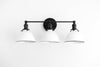 VANITY MODEL No. 2110- Mid Century Modern bathroom lighting with a Black finish. Designed and produced by MODCREATIONStudio at Peared Creation