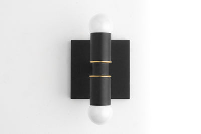 SCONCE MODEL No. 3902-Art Deco Wall Lights with a Black/Brass finish. Designed and produced by DECOCREATIONStudio at Peared Creation