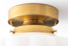Ribbed Cake Globe Light - Ceiling Light - Light Fixture - Art Deco Light - Three Tier Light - Model No. 3582