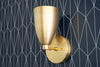 SCONCE MODEL No. 1748-Art Deco Wall Lights with a Raw Brass finish. Designed and produced by DECOCREATIONStudio at Peared Creation