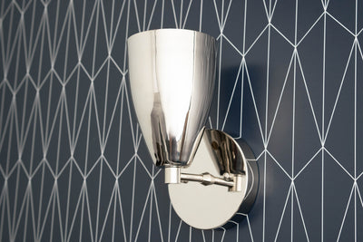 SCONCE MODEL No. 1748-Art Deco Wall Lights with a Polished Nickel finish. Designed and produced by DECOCREATIONStudio at Peared Creation