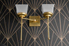 SCONCE MODEL No. 1637-Art Deco Wall Lights with a Raw Brass finish. Designed and produced by DECOCREATIONStudio at Peared Creation