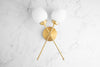 SCONCE MODEL No. 7978-Art Deco Wall Lights with a Opal Round Shade finish. Designed and produced by DECOCREATIONStudio at Peared Creation