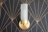 SCONCE MODEL No. 7954-Art Deco Wall Lights with a Raw Brass finish. Designed and produced by DECOCREATIONStudio at Peared Creation