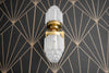 Deco Wall Sconce - Brass Sconce - Art Deco Globe - Wall Lamp - Art Deco Bathroom - Gold Wall Light - 1930s - Art Deco - Model No. 7180