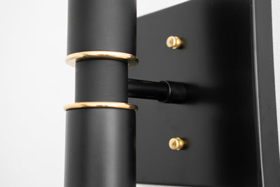 SCONCE MODEL No. 3902-Art Deco Wall Lights with a Black/Brass finish. Designed and produced by DECOCREATIONStudio at Peared Creation