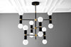 CHANDELIER MODEL No. 6975-Art Deco dining room light fixtures with a 27" Total w/ 6" rod finish. Designed and produced by DECOCREATIONStudio at Peared Creation
