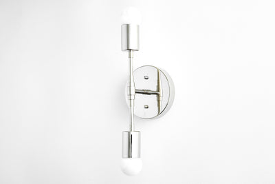 SCONCE MODEL No. 7981- Mid Century Modern Wall Lights with a Polished Nickel finish. Designed and produced by MODCREATIONStudio at Peared Creation