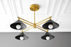 CHANDELIER MODEL No. 9344-Art Deco dining room light fixtures with a 8" Total w/ no drop finish. Designed and produced by DECOCREATIONStudio at Peared Creation