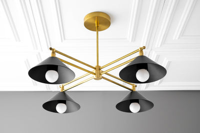 CHANDELIER MODEL No. 9344-Art Deco dining room light fixtures with a 8" Total w/ no drop finish. Designed and produced by DECOCREATIONStudio at Peared Creation