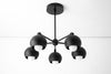 CHANDELIER MODEL No. 1345- Mid Century Modern dining room lights with a Black finish. Designed and produced by MODCREATIONStudio at Peared Creation