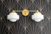 Art Deco - Mirror Light - Brass Vanity Light - Art Deco Bathroom - Modern Deco Light - Streamline Modern - Vanity Fixtures - Model No. 9479