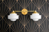 Art Deco - Mirror Light - Brass Vanity Light - Art Deco Bathroom - Modern Deco Light - Streamline Modern - Vanity Fixtures - Model No. 9479