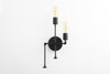 SCONCE MODEL No. 3684- Industrial Wall Lights with a Black finish. Designed and produced by newwineoldbottles at Peared Creation
