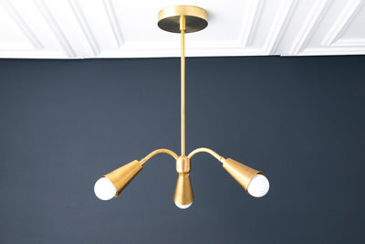 CHANDELIER MODEL No. 0831-Art Deco dining room light fixtures with a 10" total w/ 6" rod finish. Designed and produced by DECOCREATIONStudio at Peared Creation