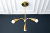 CHANDELIER MODEL No. 0831-Art Deco dining room light fixtures with a 10" total w/ 6" rod finish. Designed and produced by DECOCREATIONStudio at Peared Creation