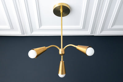 CHANDELIER MODEL No. 0831-Art Deco dining room light fixtures with a 10" total w/ 6" rod finish. Designed and produced by DECOCREATIONStudio at Peared Creation