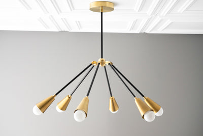 CHANDELIER MODEL No. 4034-Art Deco dining room light fixtures with a 13" total w/ No Drop finish. Designed and produced by DECOCREATIONStudio at Peared Creation