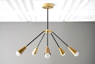 CHANDELIER MODEL No. 4034-Art Deco dining room light fixtures with a 13" total w/ No Drop finish. Designed and produced by DECOCREATIONStudio at Peared Creation