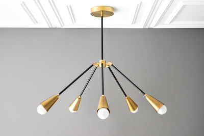 CHANDELIER MODEL No. 4034-Art Deco dining room light fixtures with a 13" total w/ No Drop finish. Designed and produced by DECOCREATIONStudio at Peared Creation