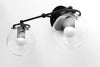 VANITY MODEL No. 0584- Industrial bathroom lighting with a Black/Brushed Nickel finish. Designed and produced by newwineoldbottles at Peared Creation